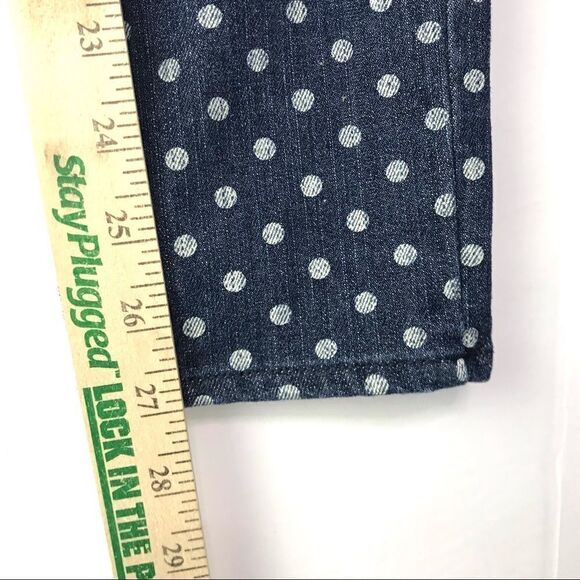 J Crew Women’s Toothpick Polka Dot Jeans Size 25 - Picture 7 of 8